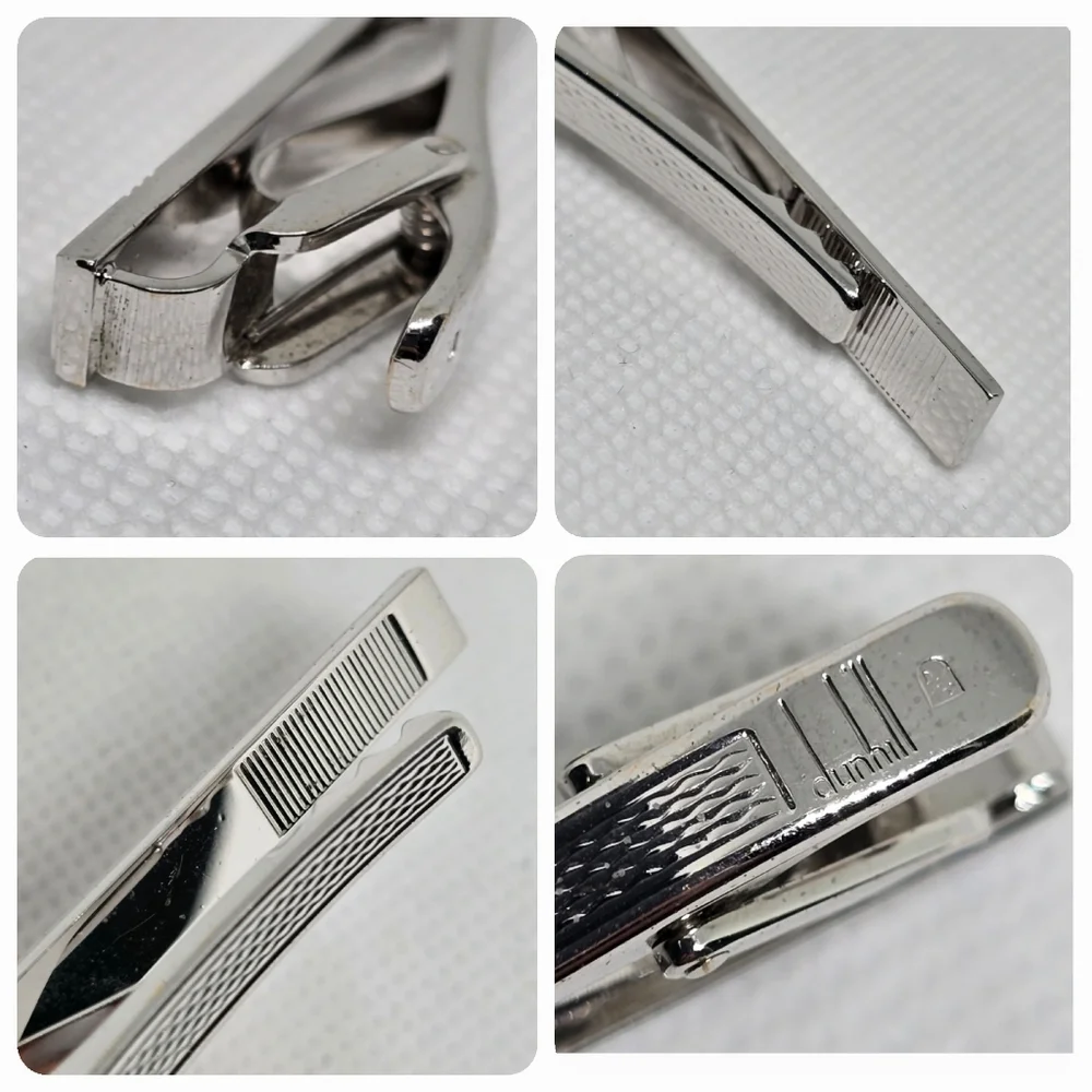 Dunhill Gold and Silver Tie Pin Cufflinks Set